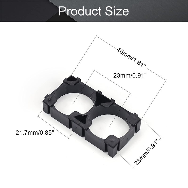 Fielect 50Pcs 21700 Lithium Ion Cell Double Battery Holder Bracket for DIY Battery Pack 21.7mm Hole Dia - Image 2